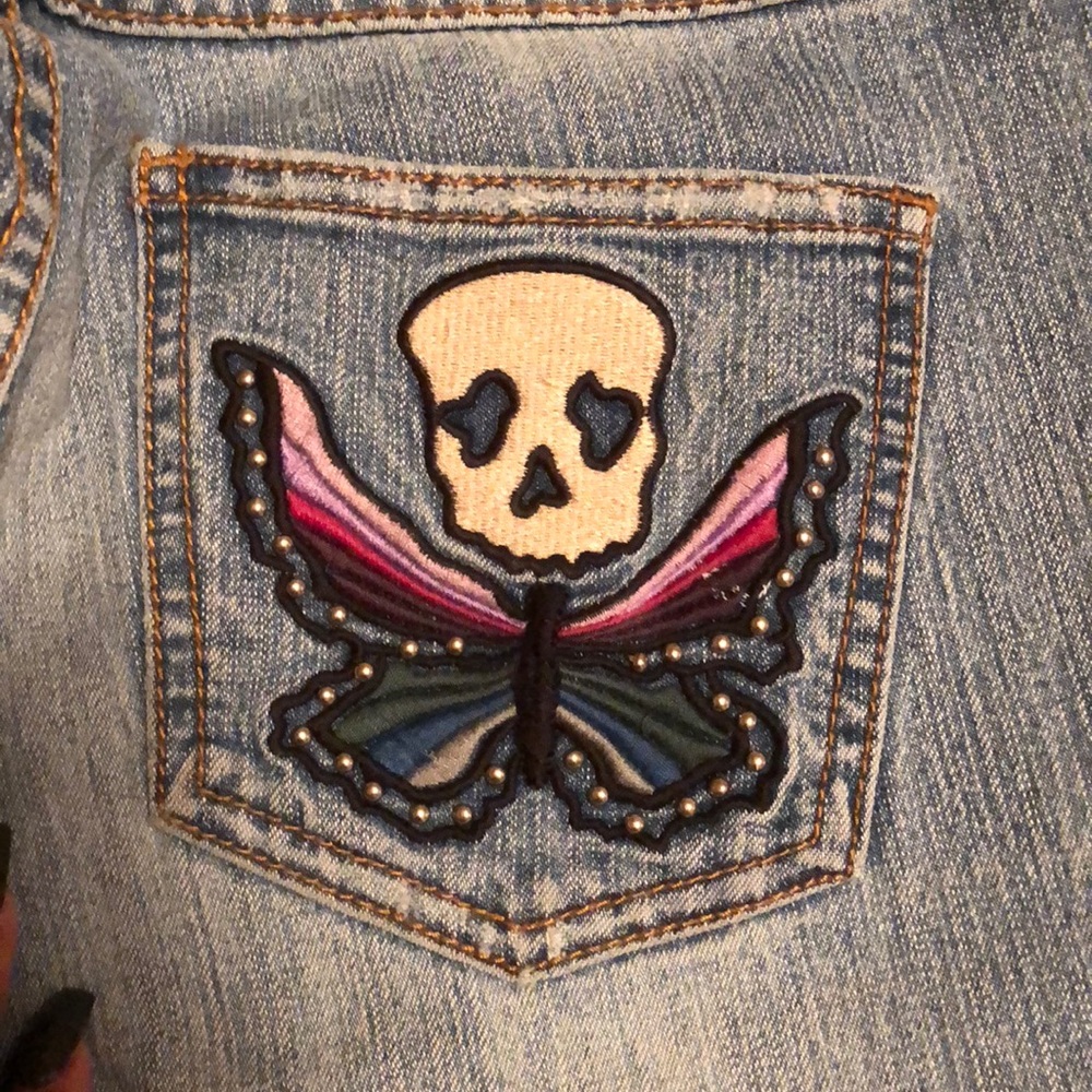 Skull pocket jeans